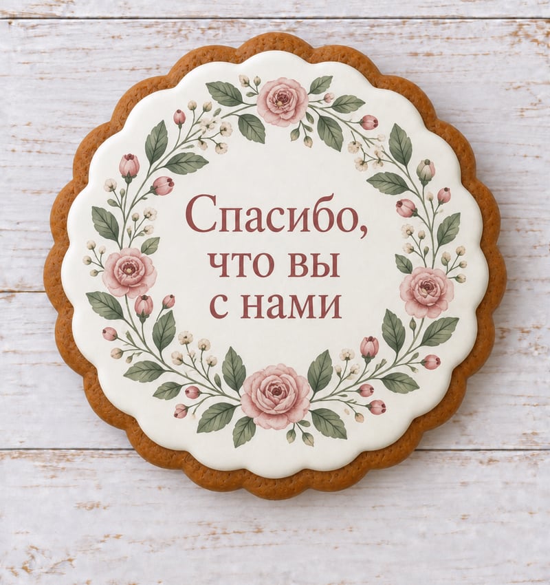 Короткое «Спасибо, что вы с нами» для гостей, разделивших свадебный день с вашей семьёй.
